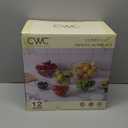 COOK WITH COLOR 12 Pc Glass Mixing Bowl Set with Lids – Borosilicate Glass Nesting Bowls for Cooking, Baking and Meal Prep, Gold Rim