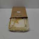 Serving Tray with Handles Set of 3 Rectangular Large Serving Platters 16.5/14.9/13.2 Inch White Plates for Dinner, Party, Entertaining, Cream Gold