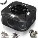 Indoor Ultrasonic Pest Repeller Plug-in,with a Display Screen & LED Strobe Light,Effectively Repels Mice,Squirrels,roaches & Other Rodents Up to 3900 Sq.Ft.Suitable for attics,garages,etc.