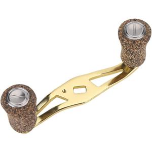 Fishing Reel Handle Baitcasting Fishing Reel Rocker Wood Knob Carbon Fiber Frame Fishing Tackle Tools with Fittings Replacement Parts (Gold) baitcaster Reel knobs