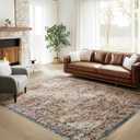 Triohero 5x7 Area Rugs Washable Oriental Rug - Stain & Fade Resistant Non-Slip Vintage Carpet, Pet & Kid Friendly Low Pile Rug Farmhouse Rugs for Bedroom, Living Room, Home Office, Playroom