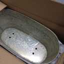 vensovo 15 Inch Galvanized Planters for Outdoor Plants - 3 Pcs Rustic Large Metal Flower Buckets with Drainage & Plug, Farmhouse Style Oval Planter Containers with Handles, Great for Home Decor