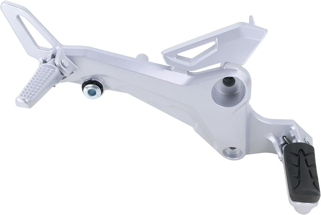 Motorcyle Footpegs Assembly Footrest Kit Compatible with 2016-2020 Honda Grom MSX 125 SF Replaces 50600-K26-B00 (Silver, Right Side)