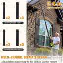 Upgraded Universal Gutter Cleaning Tools for Leaf Blowers with Adjustable Angle Hook Tube, Compatible with Blower Brand Black & Decker, Husqvarna, Poulan, Craftsman, Ryobi, Toro, Murray, Worx, etc