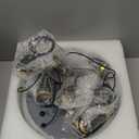 6-Lights Modern Crystal Spiral Chandelier for Staircase High Ceiling Chandeliers Bubble Pendant Lighting Hanging Light Fixture Flush Mount for Living Room Foyer Entryway