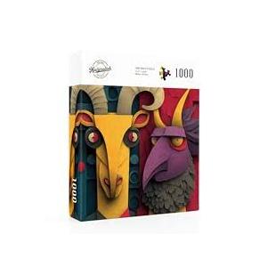 1000 Piece Jigsaw Puzzle for Adults Colorful Cut-Paper Style Birds Puzzle 1000 Piece, Challenging Jigsaw for Game Night, Giftable Puzzle with Sectioned Back Design, 24 x 24 in