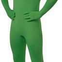 Spooktacular Creations Mens Halloween Costume Open Face Bodysuit Jumpsuit, Zentai Costume Bodysuit for Halloween Party (Green, S)