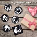 Valdivia Retro Vinyl Record Coasters with Player, 6 Pcs Music Coasters for Drinks, Bars, Cool Apartment Decor and Funny Housewarming Gifts New Home Presents for Music Lovers, Birthday Gifts for Men