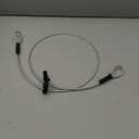 4FT 5mm Security Cable Lock,Braided Steel Vinyl Coated Safety Cable Luggage Lock,Flexible Steel Cable Security Wire Rope Double Loop (Transparent)