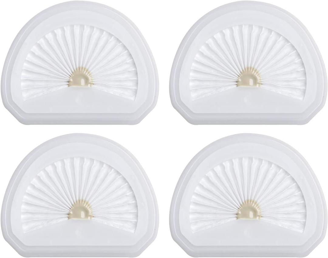 4Pack VLPF10 Replacement Filters Compatible with Black and Decker Hand Vacuum Filter Model # HLVA320J00 HLVA315j & N575266