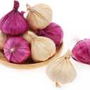 Folmywy Artificial Fake Garlic 10 Pcs White Purple Realistic Foam Vegetable Garlics Decoration Faux Simulation Vegetables Model for Bowls Filler Shop Display Home Kitchen Tabletop Decor