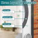 Daisypower Portable Air Conditioner Window Kit With Foam Insulation,Heat And Noise Insulated,Adjustable Seal Panels for AC Hose,Fits Single Double Hung Window,Sliding Window (5.9 IN)