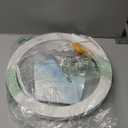 Swpeet 151PCS 5M Ceiling Curved Curtain Track Kit, Soft Windows Curved Track System, Metal Curtain Hooks & Clips, Snap-on Ceiling Brackets