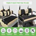 10L0L Golf Cart Front & Rear Seat Covers Full Set for Yamaha G2 G8 G9 G11 G14 G16 G19 G20 G21 G22 & Club Car DS Pre-2000, Tomberlin Emerge E2, E-Z-GO Marathon, Fits 4 Passenger Seat Golf Cart
