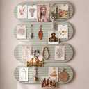 Marspark 4 Pack Small Cork Board for Wall Alternative Felt Strip Board 17'' x 6'' Felt Pin Boards with 25 Push Pins Adhesive Bar Strips Bulletin Boards for Home Office Photo Decor(Sage Green)