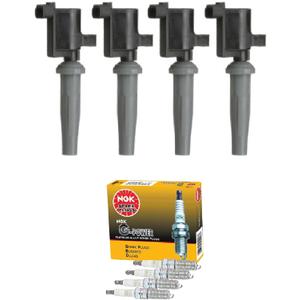4PCS Ignition Coil & NGK Platinum Spark Plug Kits Compatible With Ford Lincoln Mercury C-Max Escape Fusion Transit Connect MKZ Mariner Milan 2.0 2.5 UF-621 UF621 FD505