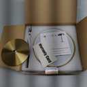 JHWDHD Portable LED Mushroom Table Lamp, 8.46'' Metal Small Cordless Desk Night Light with 5200mAh Rechargeable Battery, Stepless Dimming Lamp with 3 Colors for Bedroom/Bar/Coffee Shop (Gold)