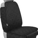 ALLANSING Front Seat Cover for Dogs with Side Flaps, Heavy Duty 900D Waterproof Car Seat Cover, Protects from Dirt & Scratches, for Pets & Daily Use, Fits Cars SUV Trucks Minivans (1-Pack) (Black)