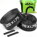 2 Pack 12"/14"/16"/18"/ 20"/ 22"/24"/ 26"/27.5"/28"/29" x1.75/1.95/2.10/2.125 Bicycle Tube with 2 Tire Levers, with 32mm AV Schrader Valve, Reliable Inner Tube for Kids/Road/MTB Bike (2 of One Size)