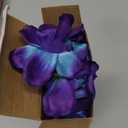 100 Pieces Blue Purple Faux Orchid Flowers Halloween Flower Day of The Dead Decoration Artificial Orchids for DIY Home Wedding Table Centerpieces Mexican Party Birthday Cake Ornaments (Blue Purple)