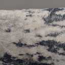 Washable Area Rugs 6'x9' Non-Slip Modern Abstract Soft for Living Room Entryway Bedroom Nursery, Print Pattern, Black Navy Blue Gray