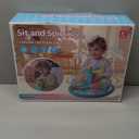 Sit and Spin, Christmas Birthday Gift Toddlers Sit and Spin Toy for 1-2 3 4 Years Old Girl Boy, 360 Ocean Interactive Sensory Spinning Toys for Ages 2-10 Kids LED & Sound with Free Stickers