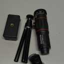 Phone Camera Lens Kit 28X Telephoto Lens for iPhone with E-Clip and Tripod, Suitable for Most Smartphones (Black)