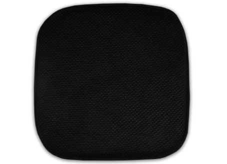 Sweet Home Collection Cushion Memory Foam Chair Pads Honeycomb Nonslip Back Seat Cover 16" x 16" , Black 1 Pack