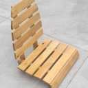 Foldable Sauna Backrest,Bathtub Stool,with Backrest Sauna Chair, with Non-Slip Pads, Suitable for Infrared Sauna Backrest and Barrel Sauna Backrest, Ergonomic Design