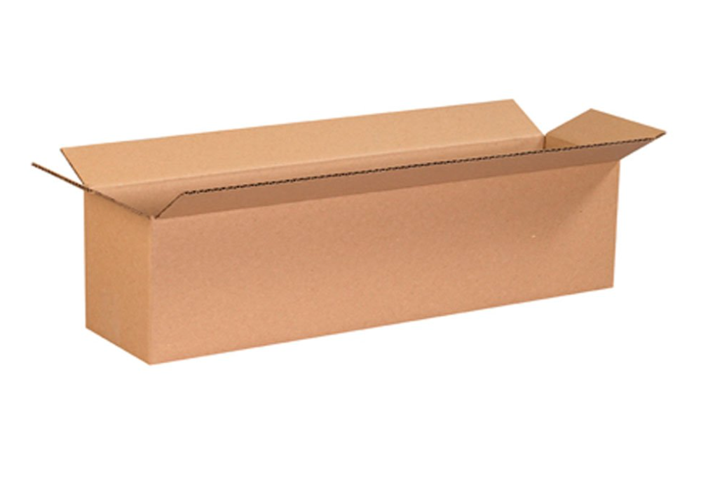 Box USA 2466 Long Corrugated Cardboard Box 24" L x 6" W x 6" H, Kraft, for Shipping, Packing and Moving 