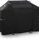 KINGLY Heavy Duty 58 Inch Grill Cover for Weber Genesis 300 & Genesis II 300 Series,600D Waterproof Fade Resistant BBQ Gas Grill Cover for Outdoor Grill with Straps,Compared to Weber 7130