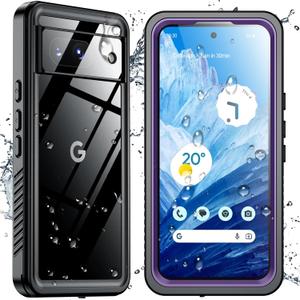 SPIDERCASE for Google Pixel 8a Case Waterproof,[12FT Military Drop Proof] [IP68 Waterproof] [360Full Body Protection] Heavy Duty Protective Cover for Pixel 8A 6.1-Purple