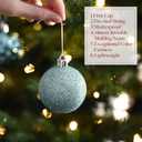 Valery Madelyn Christmas Tree Decorations Ornament Set Decor, 24ct 2.36 Inches Light Blue Shatterproof Christmas Ball Ornaments Hanging Xmas Holiday Party Decor