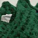 Puncuntex Green Throw Blanket 50"60" Decorations Fleece Super Soft Plush Fuzzy Cozy Blanket with Square 3D Jacquard Grid Design Luxury Lightweight for Couch Sofa Chair,Dark Forest Green
