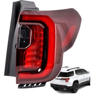 LED Tail Lights Compatible With 2020-2023 GMC Acadia Rear Light Taillights Right and Passenger Side Outer Right Black Bezel Replace 85150722