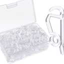 Marsui 200 Pieces Christmas Light Clips Outdoor Gutter Hooks Plastic Seasonal Weatherproof Clips Holiday Fence Hooks for Christmas Roof Tree Outside Hanging String Lights (Clear)
