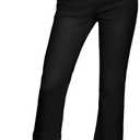 luvamia Capri Jeans for Women High Waisted Slim Straight Stretchy Denim Capris Pants Welt Pockets Casual Cropped Jeans (Medium, True Black)