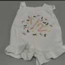 Infant Baby Girl Sleeveless Knit Romper Half and One Birthday Outfit Cute Baby Girl Summer Clothes (3-6 Months)