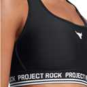Under Armour Women's Project Rock Crossback Mid Impact Sports Bra (Black, S)