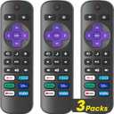 3 Pack Replacement Remote Control Only for Roku TV, Compatible with All TCL Roku/Hisense Roku/Onn Roku/Sharp Roku/Philips Roku (Not for Roku Stick, Box or Speaker)