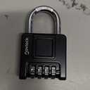 Combination Lock for Outdoor & Indoor | Heavy Duty, Weatherproof, 4-Digit Security | Padlock for Lockers, Gates, Fences, Sheds, Storage | 1-Pack, Black