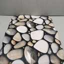 Pebble Stone Bath Mat,Non Slip Bathroom Floor Runner Rug Quick Dry & Absorbent Diatomaceous Earth Kitchen Room Shower Sink Washable Doormat,Minimalist Creative Black White Geometry 20"x32"