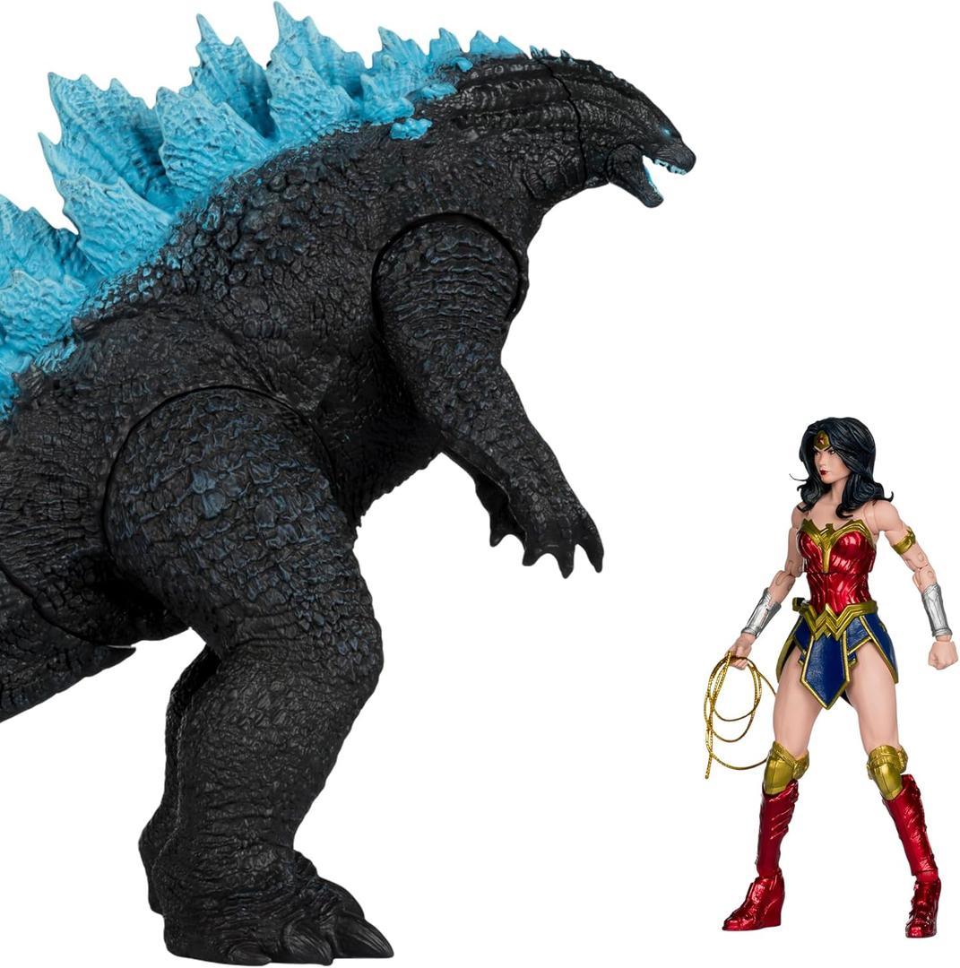 McFarlane Toys- DC Multiverse Wonder Woman vs. Godzilla (Justice League vs. Godzilla) 2pk, One Size