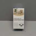 Ansible 24 Pcs Chair Leg Floor Protectors Square, Silicone Felt Furniture Leg Pads Caps Covers for Hardwood Floors (Fit:1-1/16" to 1-5/8")