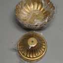 Gold Flower Vases for Centerpieces: Vintage Compote Bowl Vase for Wedding 4 Inch Small Pedestal Vase for Party Gold Centerpieces for Table Metal Urn for Event Home Decor Set of 2