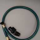 Garden Hose Leakproof for Gardener: 1/2 PVC Water Hoses with GHT Fittings - 3 FT No Kink and Flexible for Outdoor (Green)