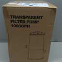 KimFilter Transparent 1000 GPH Above Ground Pool Filter Pump Easy Cartridge Status Viewing | Powerful Pool Cartridge Filter Pump System | Enhanced Circulation & Filtration for Crystal-Clear Water
