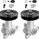 130794 Spindle 153535 Pulley Compatible with Craftsman Mower - Spindle Assembly with Pulley Compatible with Craftsman LT1000 LT2000 DYT4000 42" Deck Tractor, HU, Pou LAN Pro Mower, 2 Pack