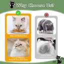 4-Pack Stainless Steel Cat Food Bowls, Shallow Whisker-Friendly Non-Slip Silicone Base Metal Dishes, Easy to Clean Indoor Feeding Flat Plates for Cat, Kitten, Small Dog (6.7")