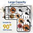 YASONIC Corner Shower Caddy, 5-Pack Adhesive Rustproof Stainless Steel Shower Organizer with Soap Holder, No Drilling Shower Shelf for Inside Shower, Dorm, Renters, Black